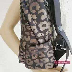 BEAUTIFUL KATE SPADE THE LITTLE BETTER MINI BACKPACK LEOPARD BLACK GOLD NWT NYLO Kate Spade Chelsea Medium The Little Better Nylon Backpack  main image 4